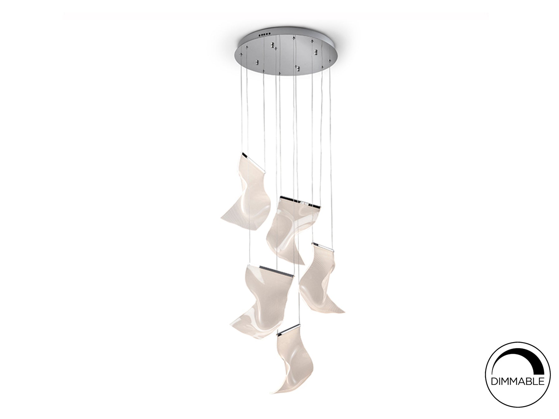 VELOS II - Chrome/Rose Gold Lamp 5/13Lt Ip20 Integrated Led