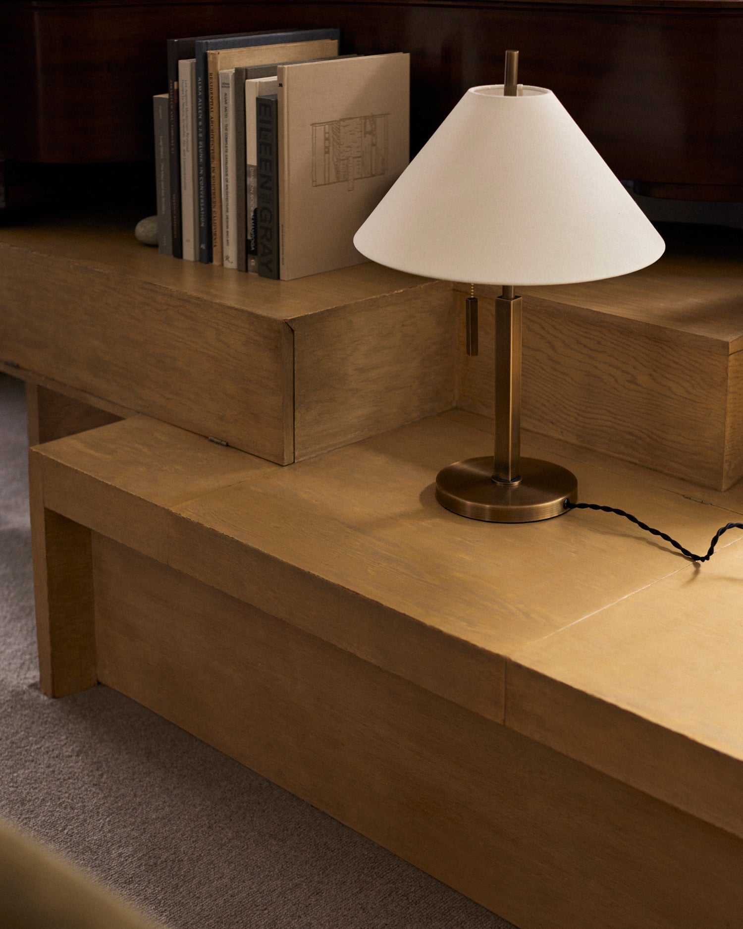 Clic 1Lt Table Lamp - Patina Brass