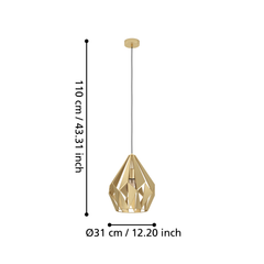 Carlton 1Lt Pendant Light