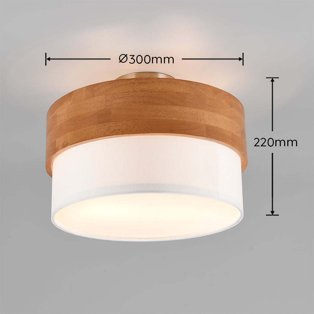 Seasons 2/3Lt Flush Ceiling Light- Variouis Finishes