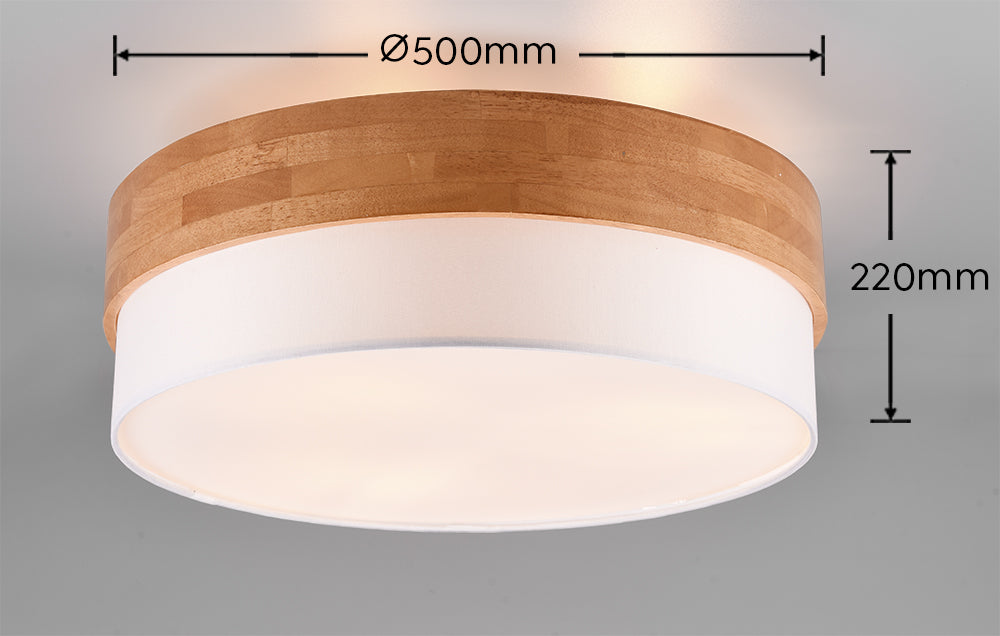 Seasons 2/3Lt Flush Ceiling Light- Variouis Finishes