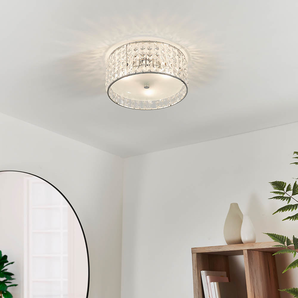 Lenore 3Lt Bathroom Flush Centre Ceiling Light IP44