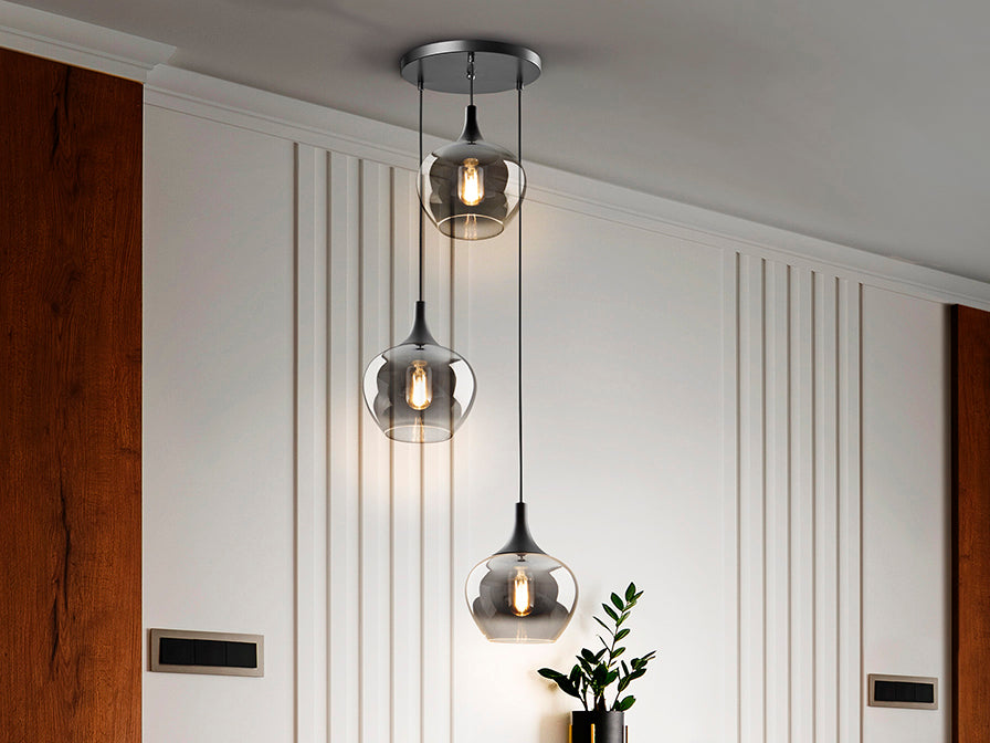 Opaz-Lamp 3/5L Black/Smoke E27 Ip20 Dimmable