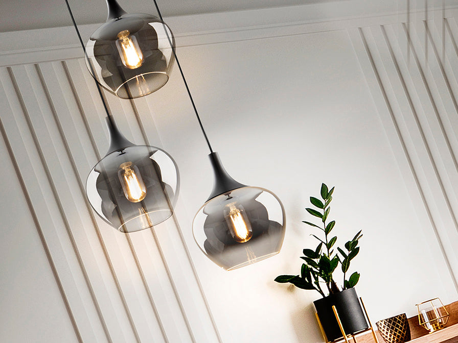 Opaz-Lamp 3/5L Black/Smoke E27 Ip20 Dimmable