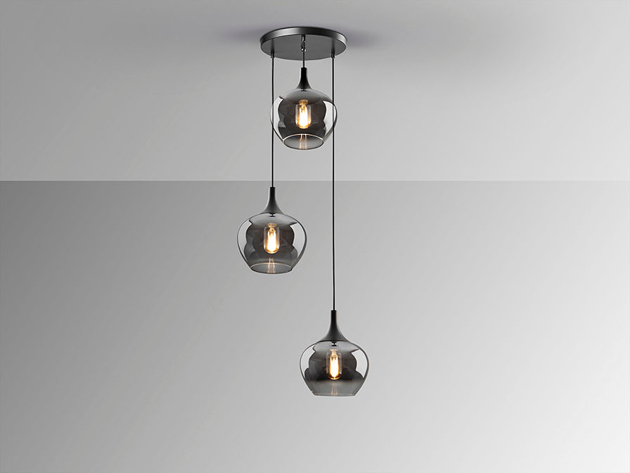 Opaz-Lamp 3/5L Black/Smoke E27 Ip20 Dimmable