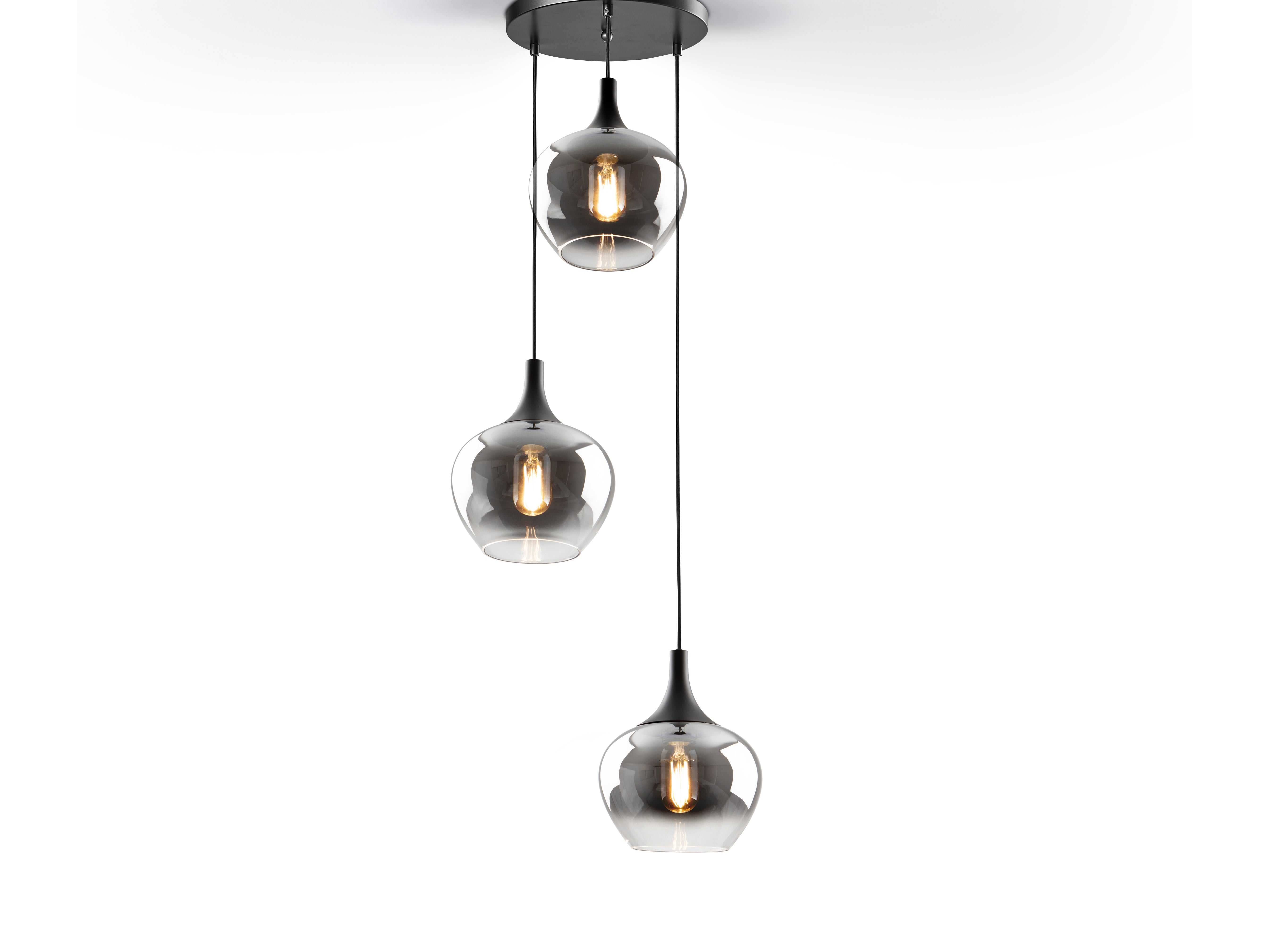 Opaz-Lamp 3/5L Black/Smoke E27 Ip20 Dimmable