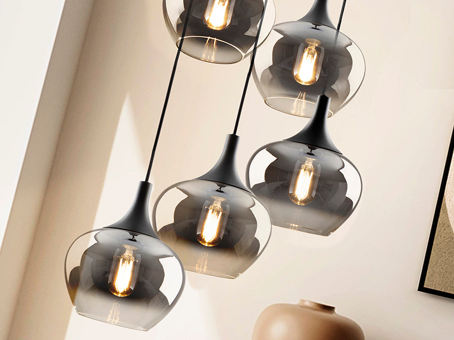 Opaz-Lamp 3/5L Black/Smoke E27 Ip20 Dimmable