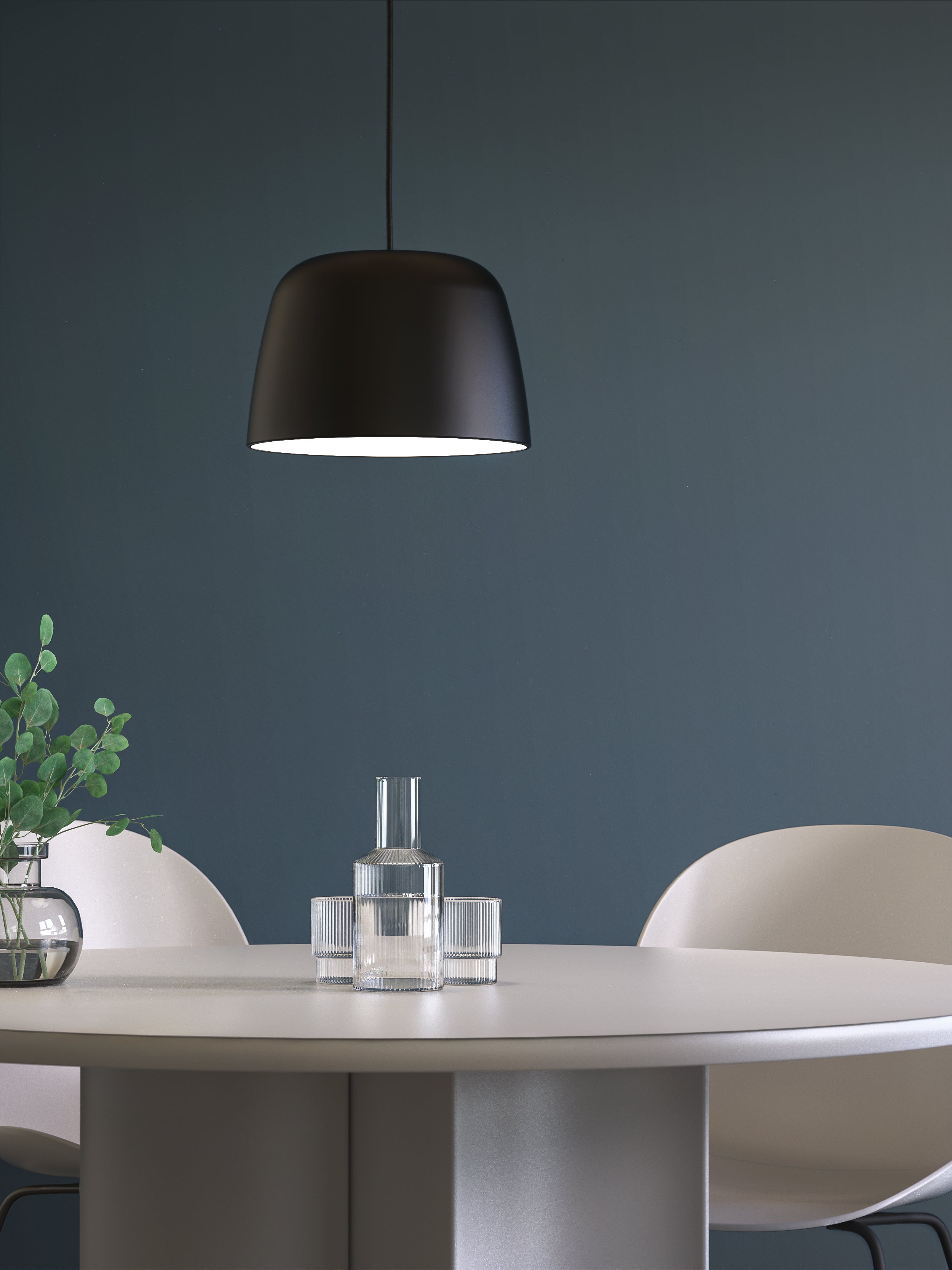 Taiko Pendant Indoor Pedant in Matt Black/Matt White E27 IP20