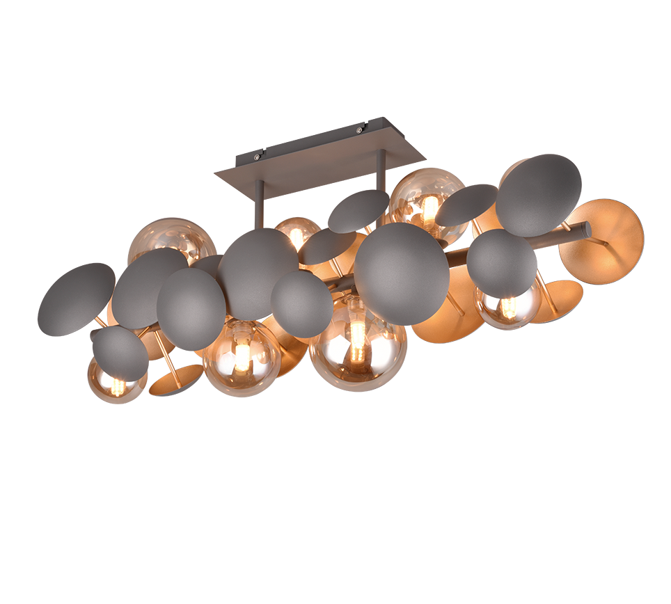 Bubble 8Lt Linear Pendant - Anthracite