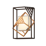 Cubist 1Lt Wall Sconce - Bronze & Gold Leaf
