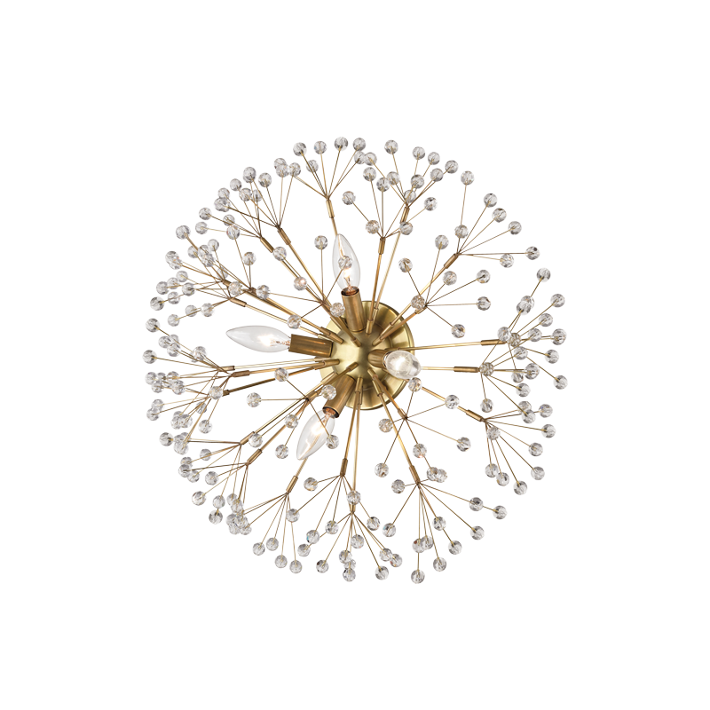 Dunkirk 4/6Lt Flush Mount - Brass/Nickel