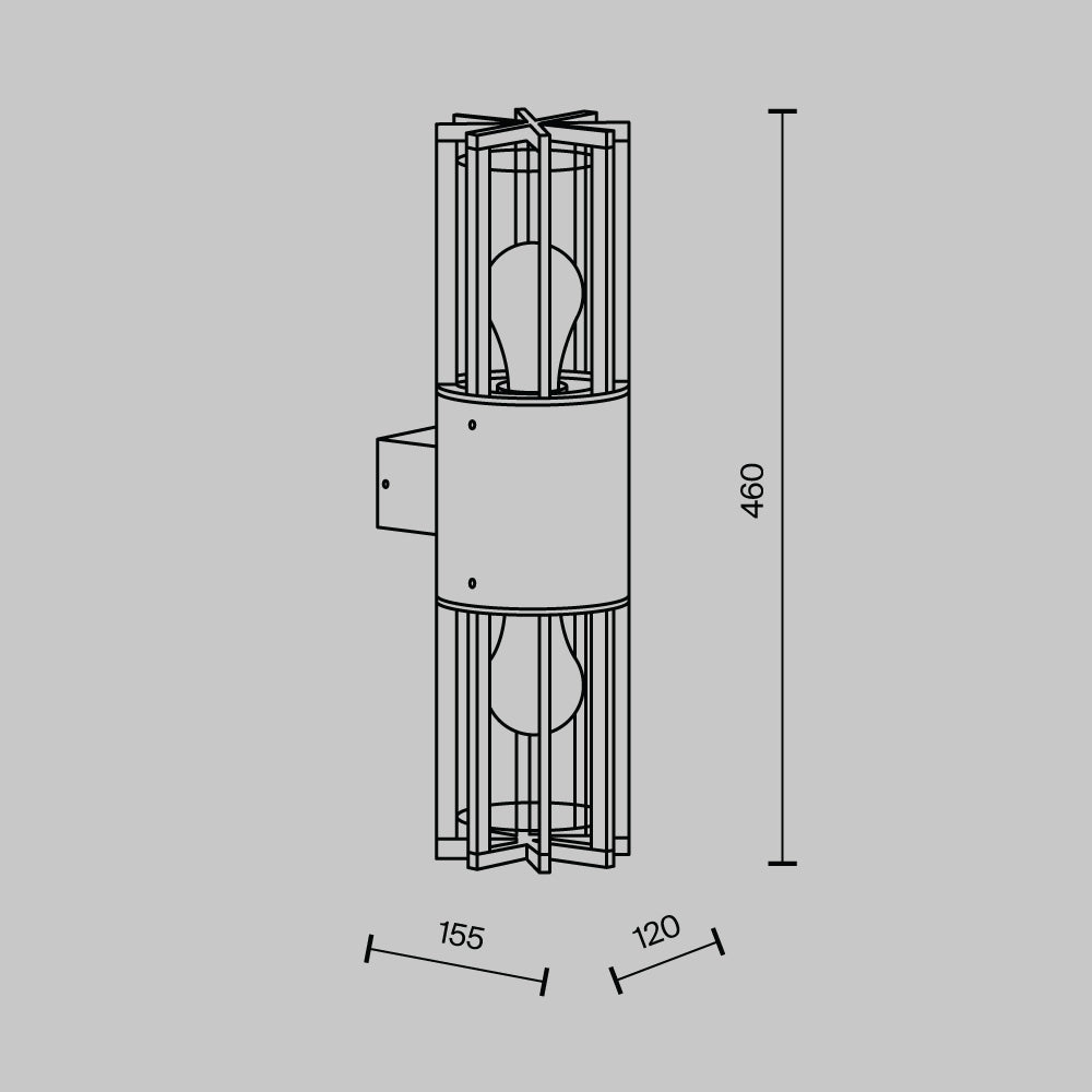 Barrel IP54 Wall Lights- Small/ Large