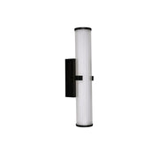 Clamp Small/Large Bathroom Wall Light IP44 - Black, Ribbed Clear & Opal Glass Promotional Offer
