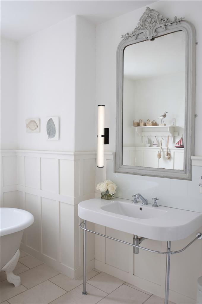 Clamp Small/Large Bathroom Wall Light IP44 - Black/Gold Metal, Ribbed Clear & Opal Glass