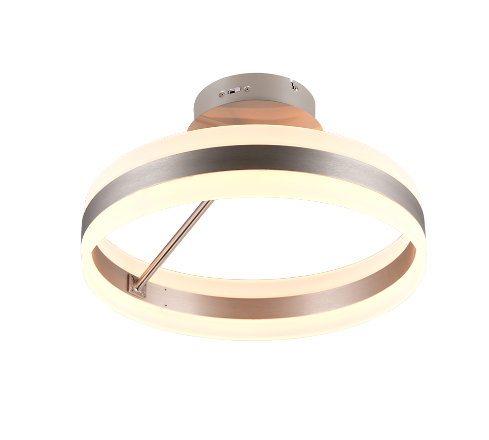 Dios LED Flush Ceiling Light- Black/ Nickel