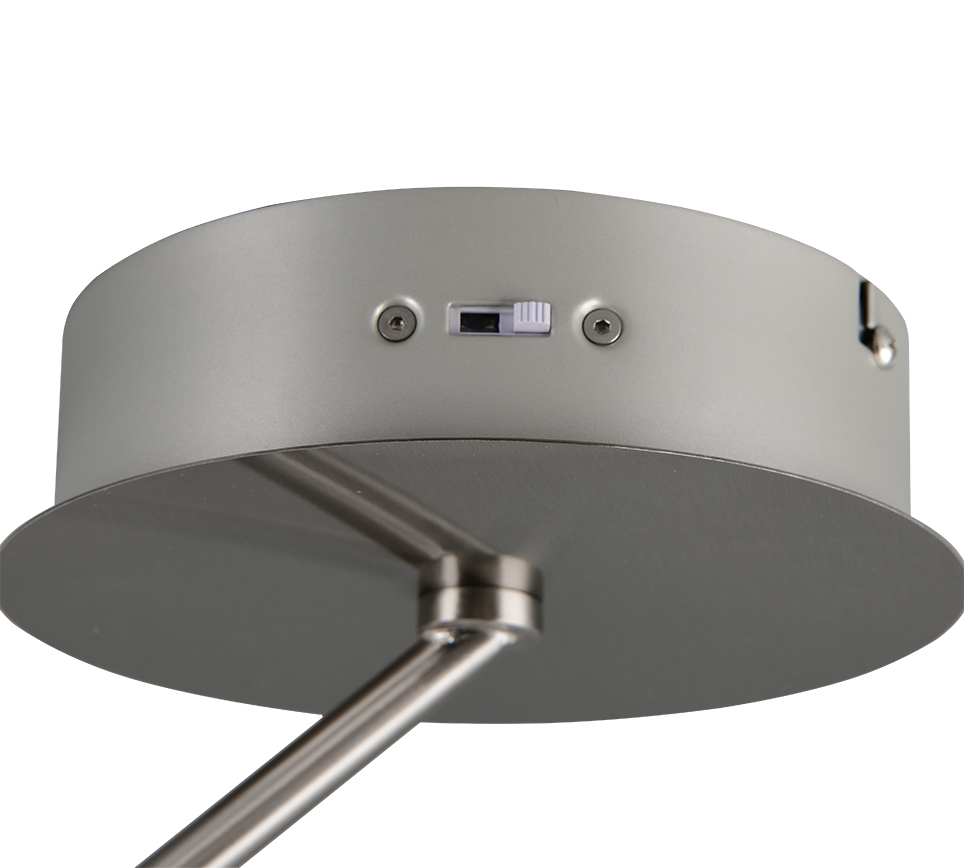 Dios LED Flush Ceiling Light- Black/ Nickel