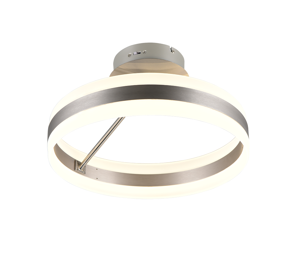 Dios LED Flush Ceiling Light- Black/ Nickel