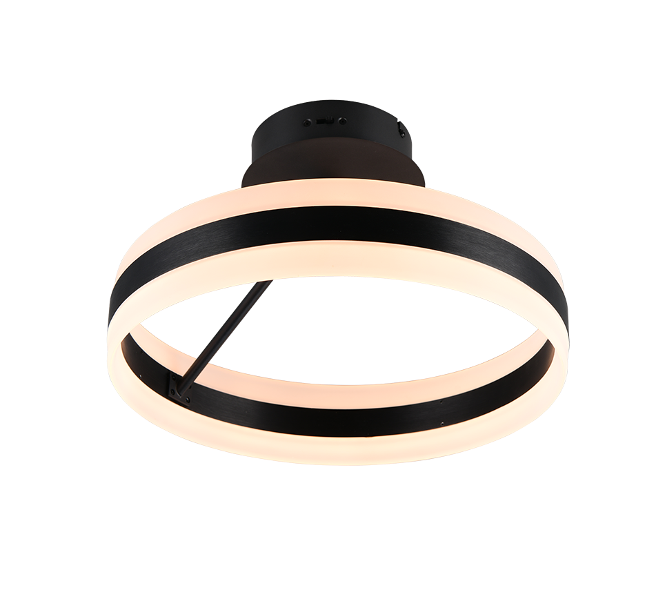 Dios LED Flush Ceiling Light- Black/ Nickel