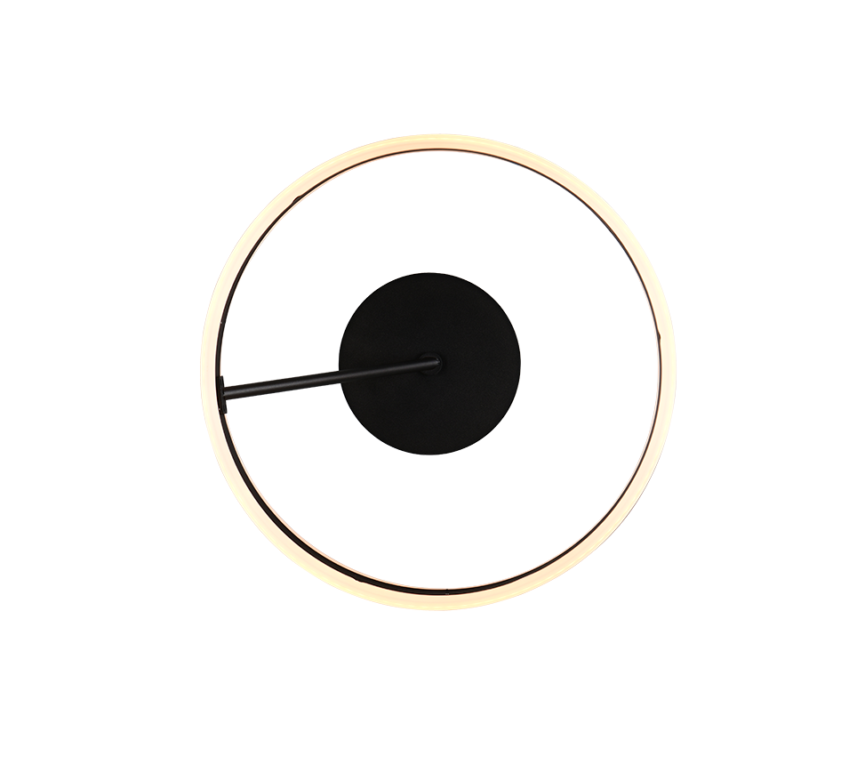 Dios LED Flush Ceiling Light- Black/ Nickel