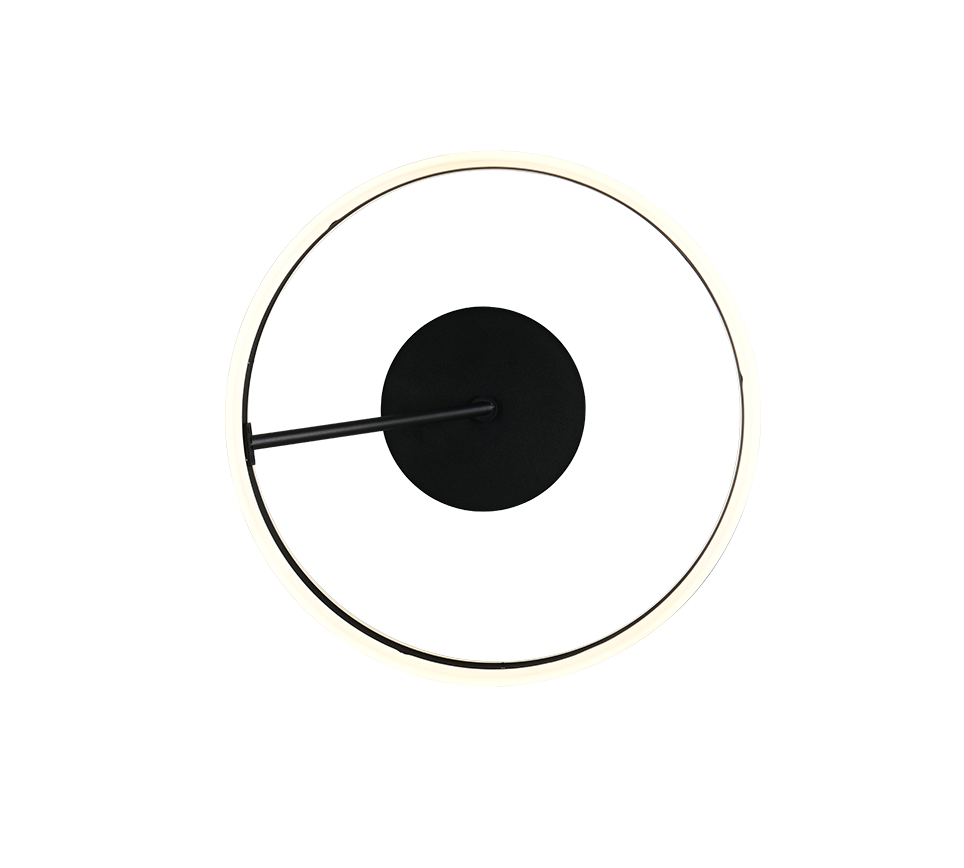 Dios LED Flush Ceiling Light- Black/ Nickel