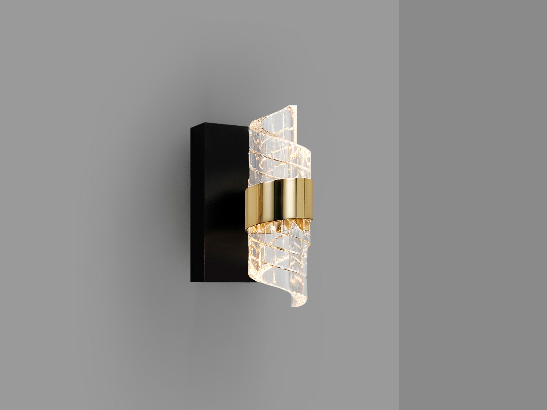 Iliada  Wall Lamp-  Black-Gold Finish