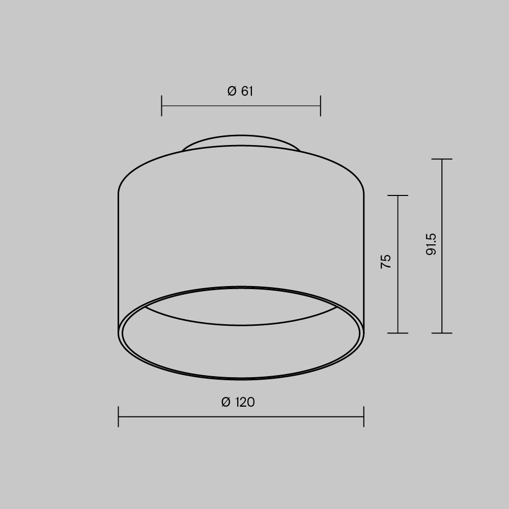 Planet Medium/Large Ceiling lamp Black/White - Finish