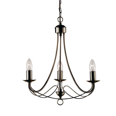 Mayfair 3/5/8 Lt Pendant - Satin Silver/Black Iron/Antique Brass Finish