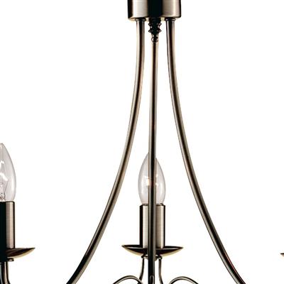 Mayfair 3/5/8 Lt Pendant - Satin Silver/Black Iron/Antique Brass Finish