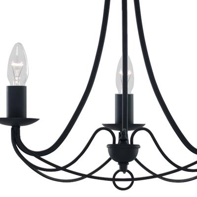 Mayfair 3/5/8 Lt Pendant - Satin Silver/Black Iron/Antique Brass Finish