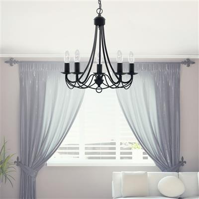 Mayfair 3/5/8 Lt Pendant - Satin Silver/Black Iron/Antique Brass Finish