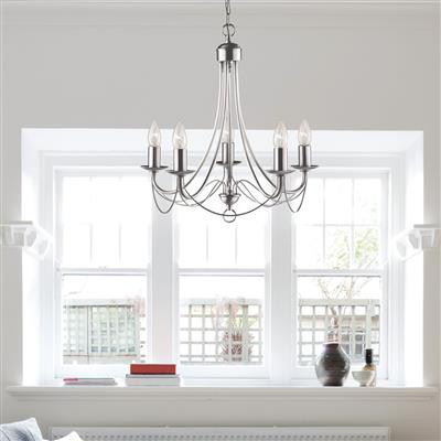 Mayfair 3/5/8 Lt Pendant - Satin Silver/Black Iron/Antique Brass Finish