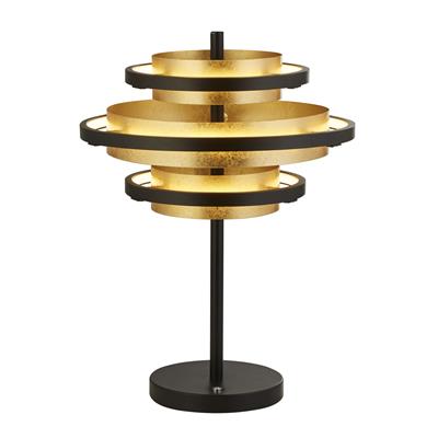 Hive 3Lt LED Table Lamp - Black & Gold Leaf