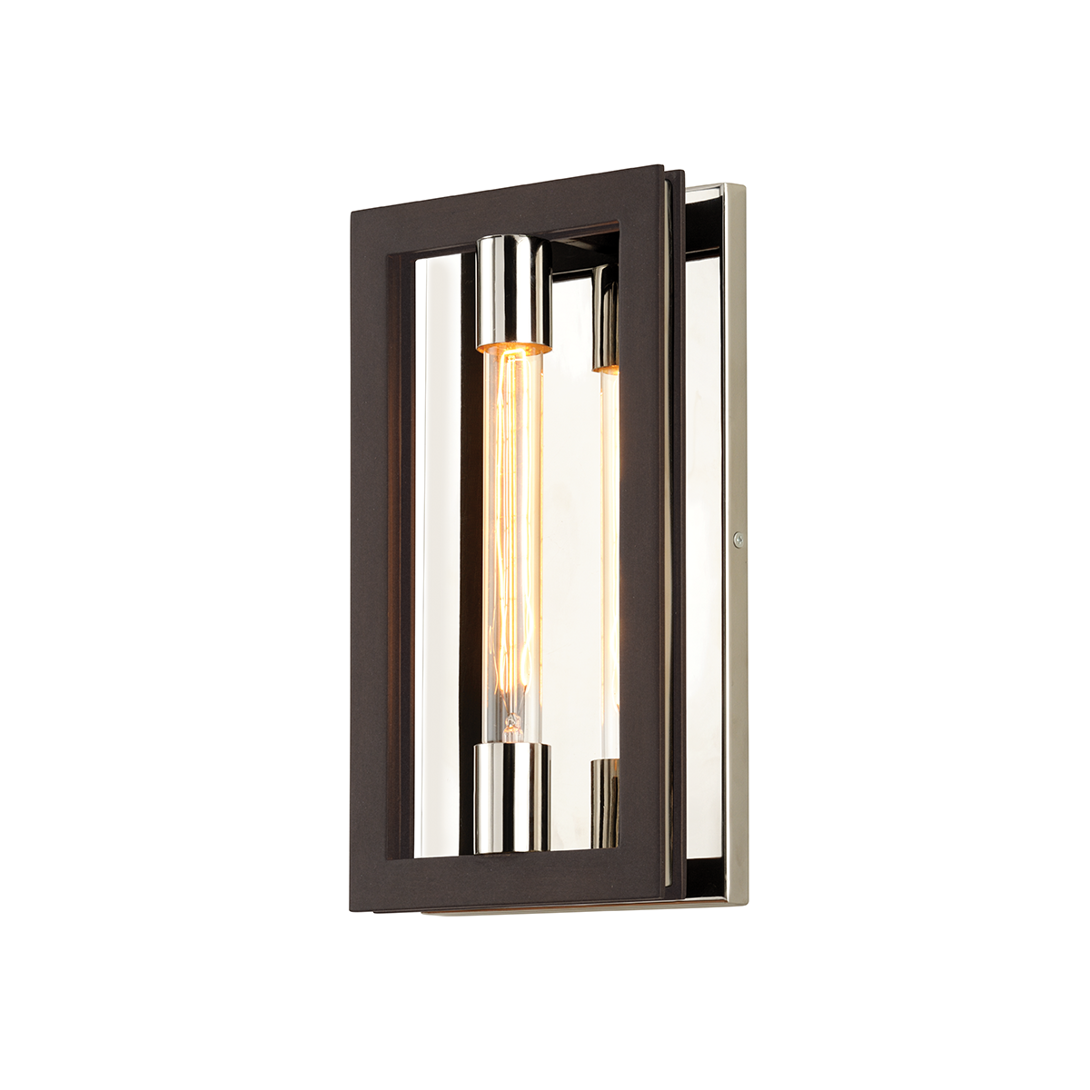 Enigma 1Lt Wall Sconce - Bronze & Stainless