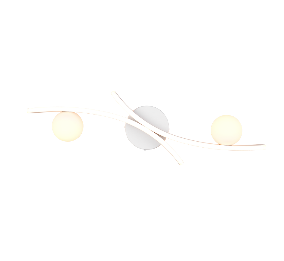 Napoli LED Flush Light- White/ Black Finish