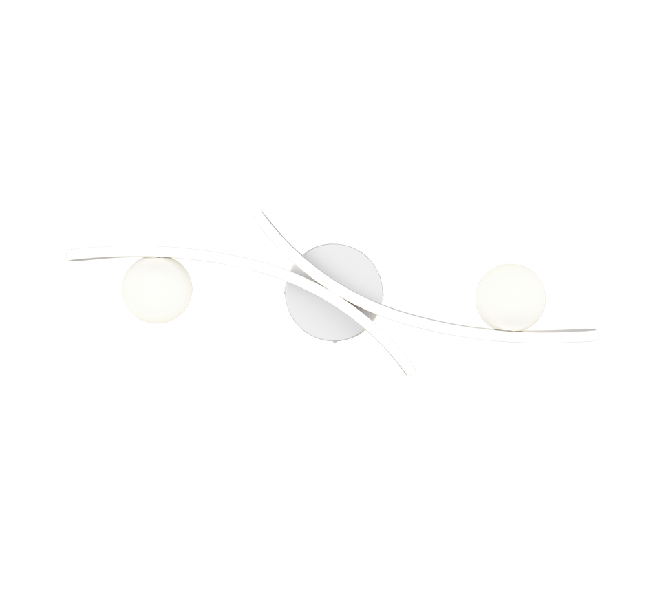 Napoli LED Flush Light- White/ Black Finish