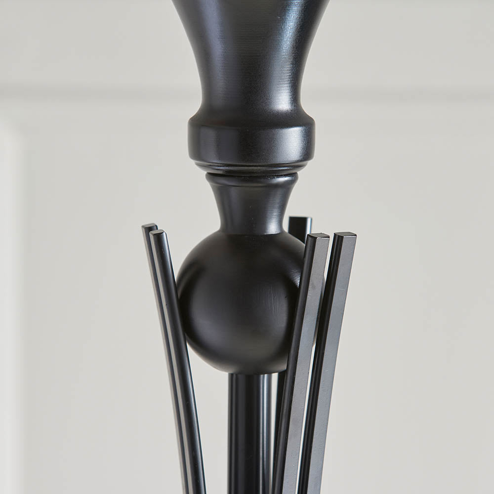 Alcyone Uplighter Floor Lamp -  Black Finish E27