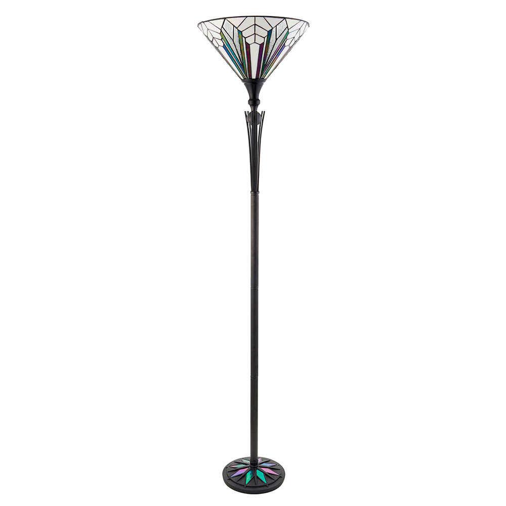 Alcyone Uplighter Floor Lamp -  Black Finish E27