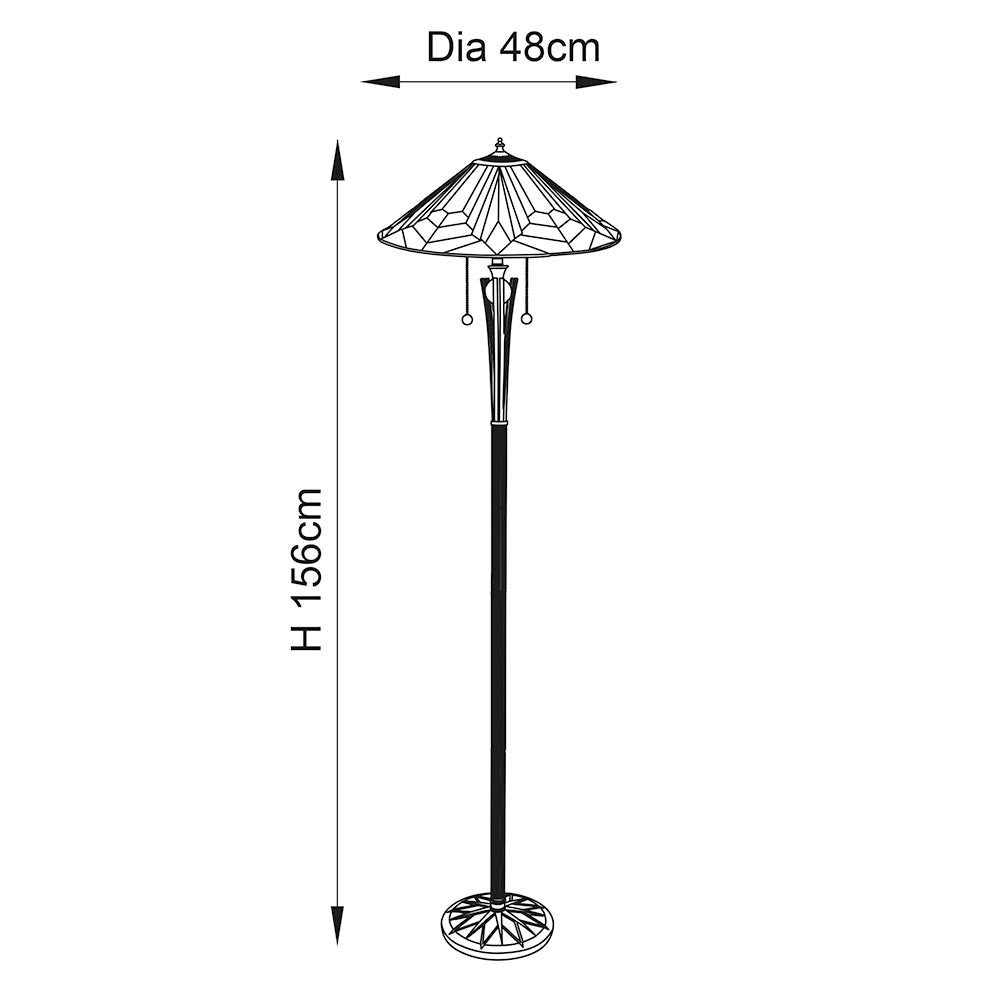 Alcyone Floor Lamp -Black Finish E27