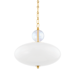 Viviana 1Lt Pendant - Aged Brass