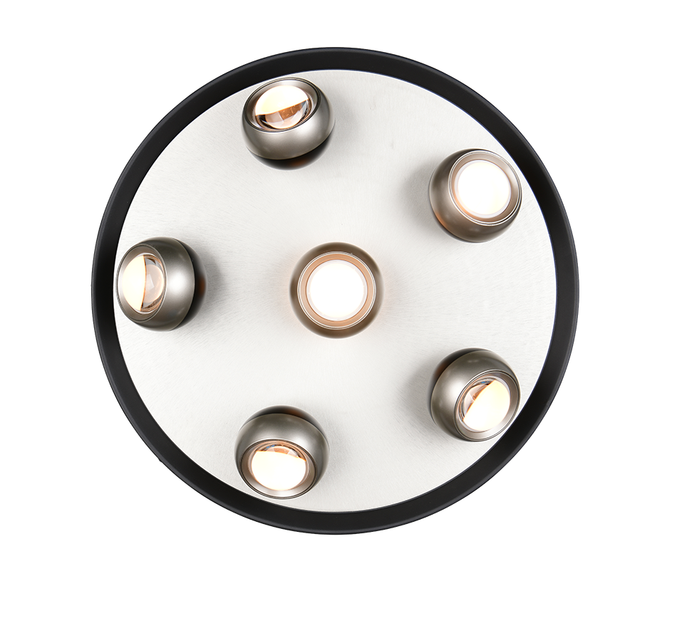 Orbit Ceiling lamp- Black/ Nickel Finishes