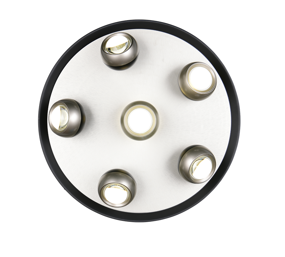 Orbit Ceiling lamp- Black/ Nickel Finishes