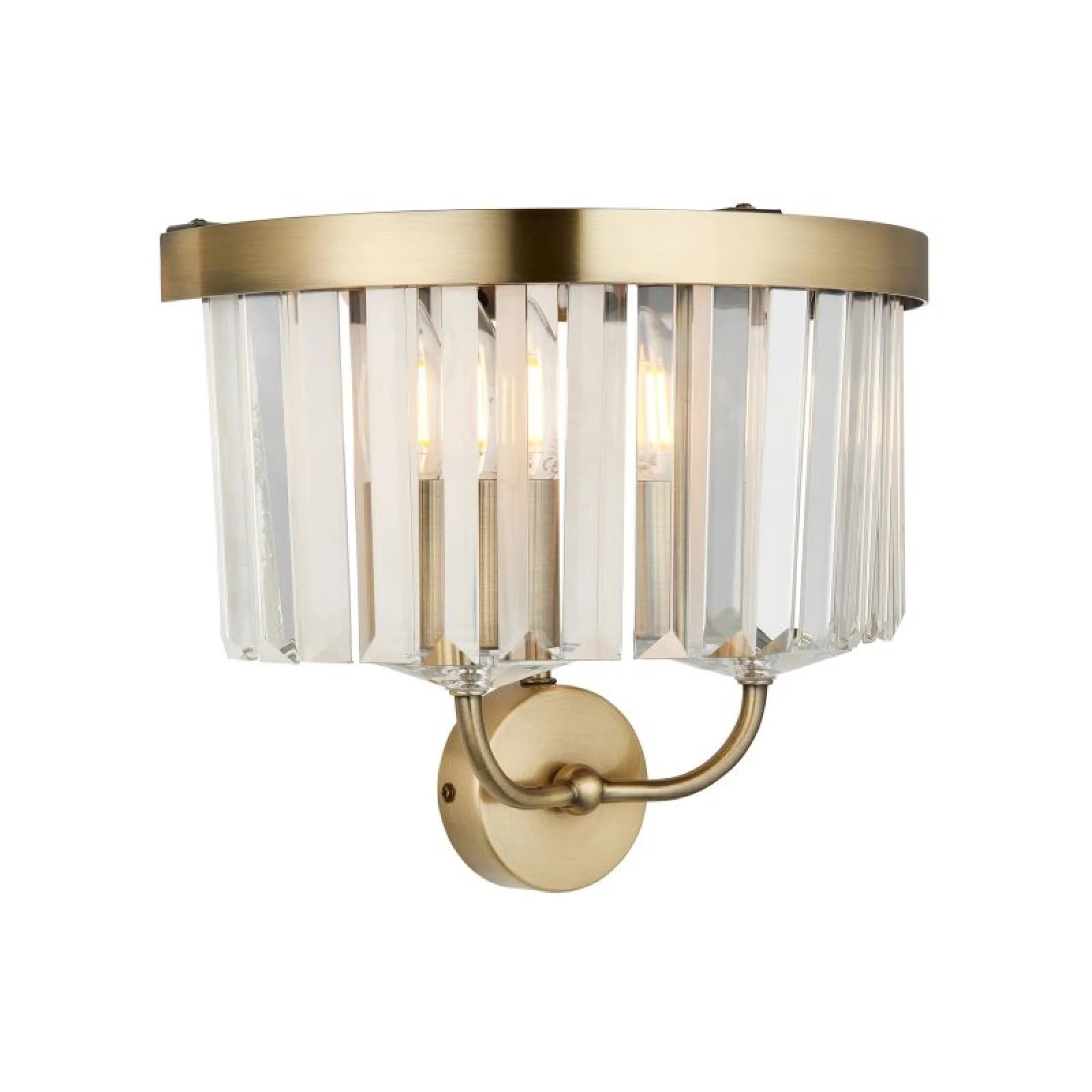 Regina Wall Light- Nickel/ Brass Finish