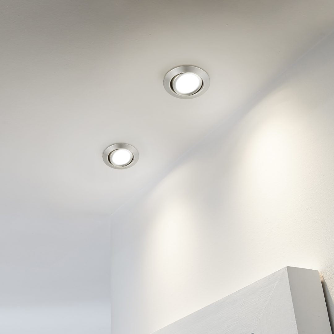 Rila Recessed Ceiling Light- Chrome/Nickel/ White Finishes