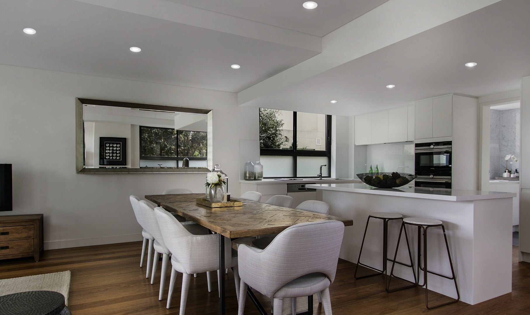 Rila Recessed Ceiling Light- Chrome/Nickel/ White Finishes