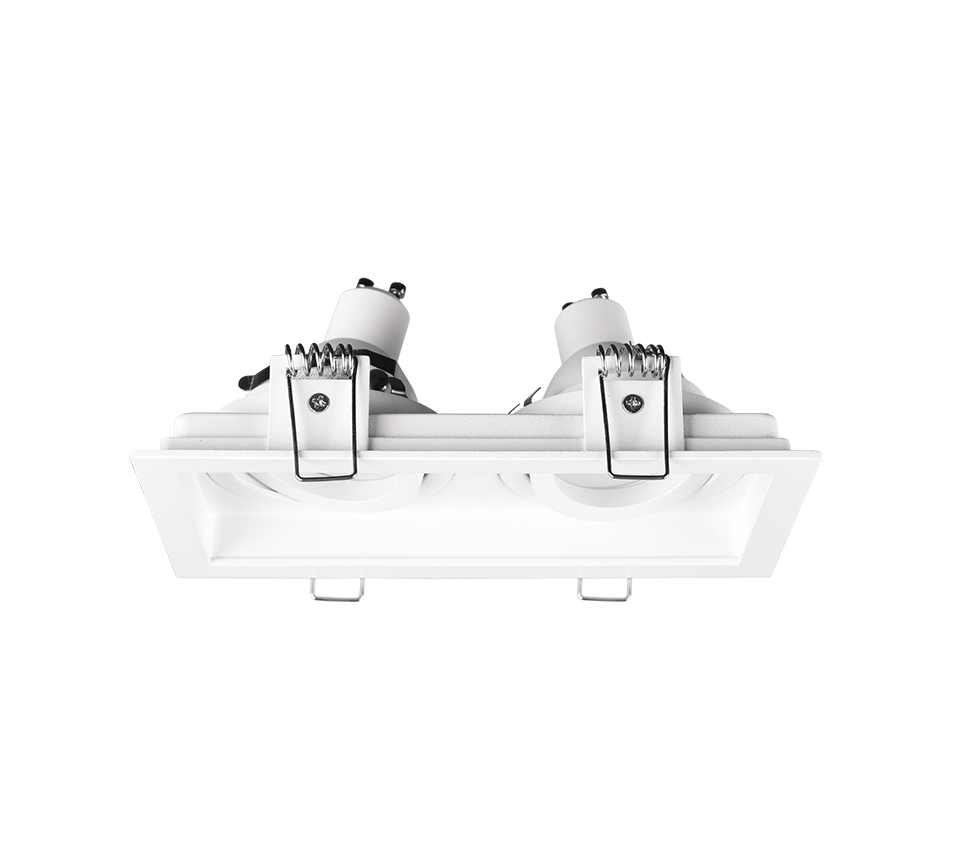 Kenai 2Lt Recessed Ceiling Light- Black/ White Finish