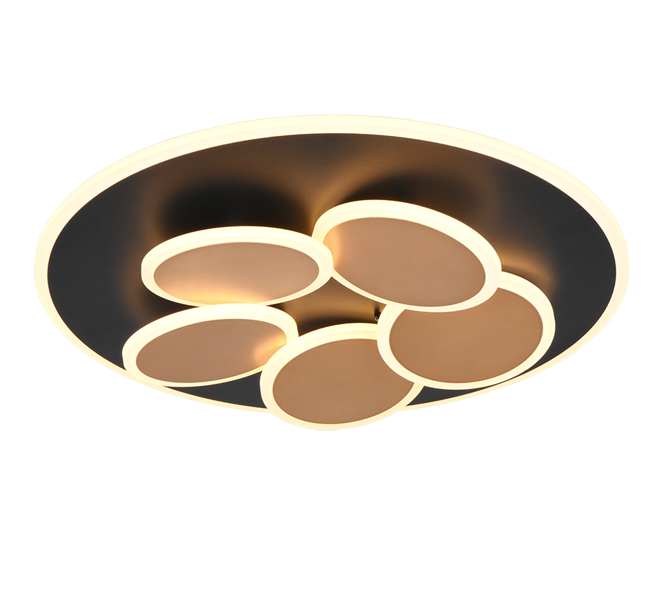 Mandala Ceiling Light- Black/ Grey/ White Finishes 5 Years LED Warranty