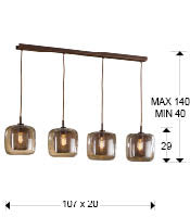 Fox Chocolate 4Lt Ceiling Light