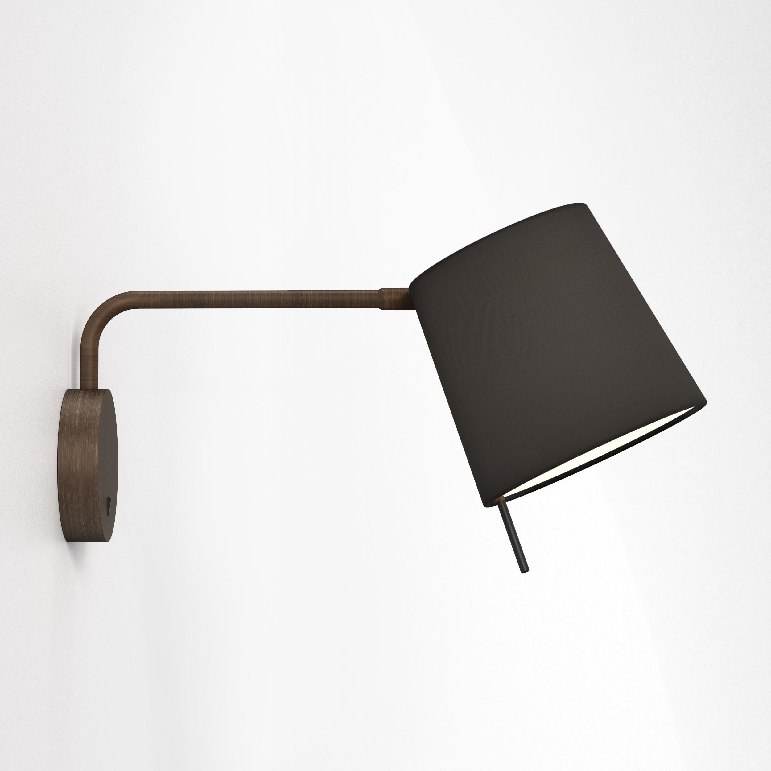 Mitsu Swing Arm Wall Light- Matt Nickel/Bronze