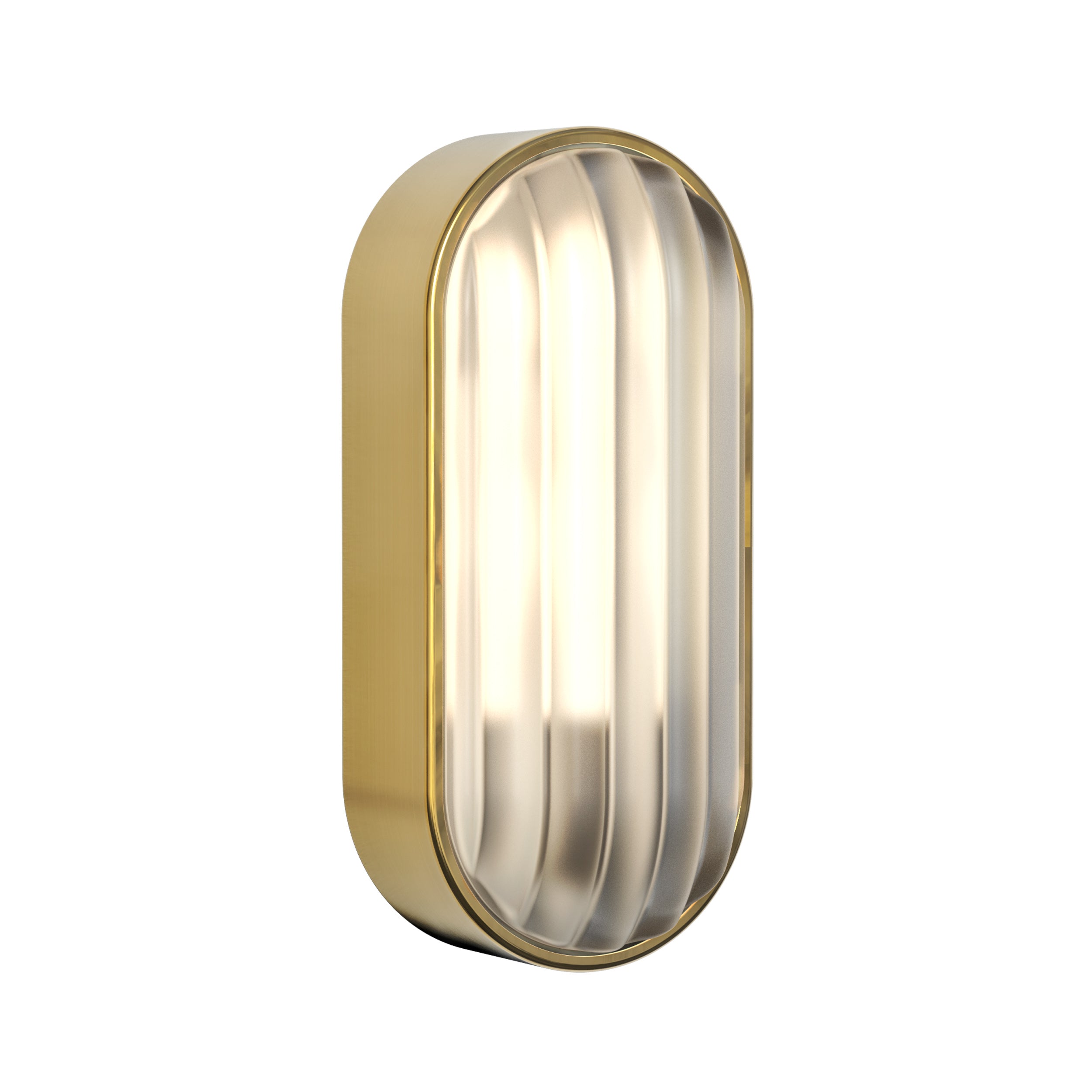 Montreal Round/Oval Outdoor Wall Light in Brushed Stainless Steel E27 IP44