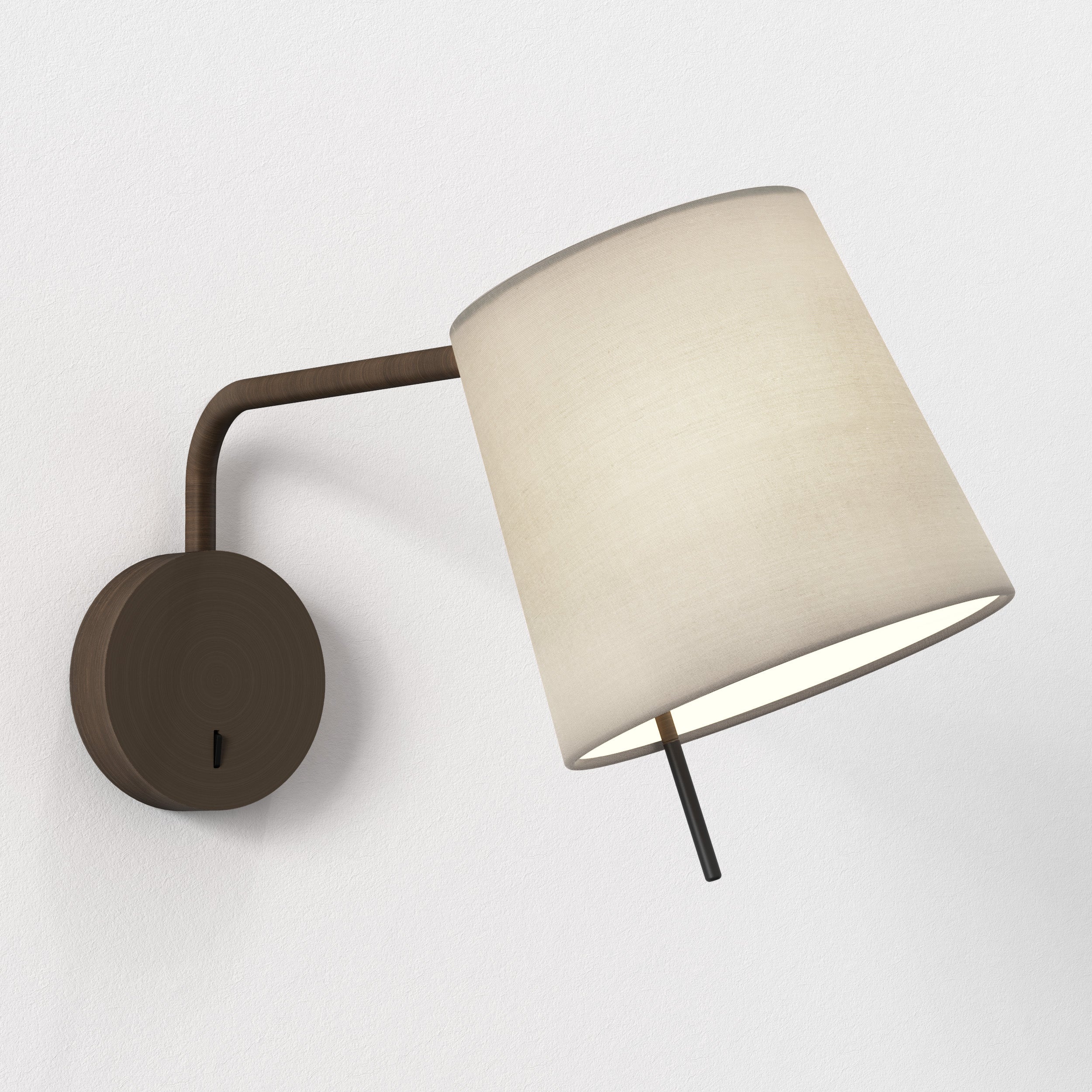 Mitsu Swing Arm Wall Light- Matt Nickel/Bronze